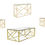 Thumbnail: Marley Console Hall Table in Clear Glass and Gold Cross Over Geometric Design