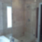 Custom glass shower enclosure