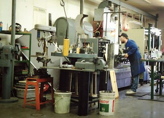 man working with machine