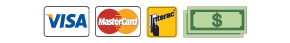 Visa, MasterCard, Interac, Cash