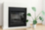 modern fireplace