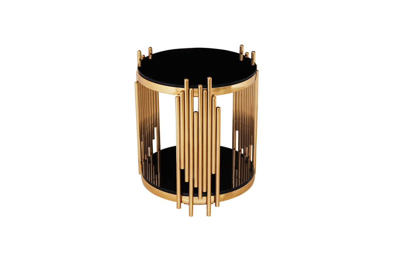 River Gold End Table