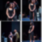 A hairstylist demonstrating hairstyling to a public audience