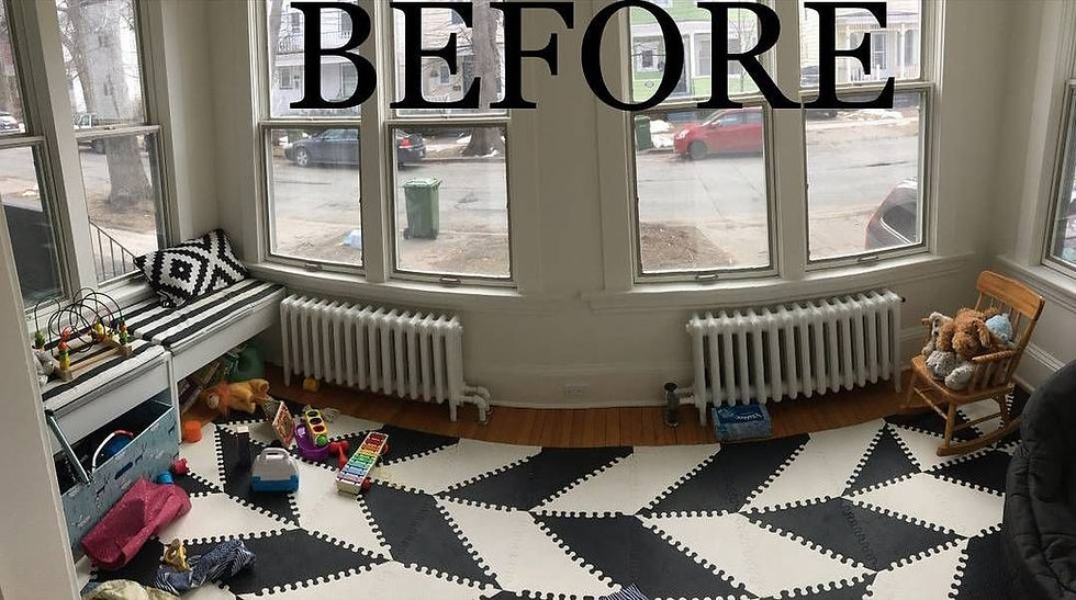 View of a room before renovation 