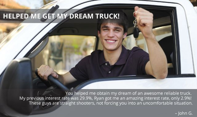 man in a truck