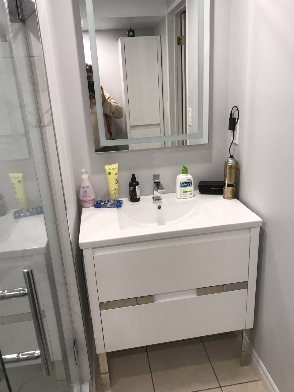 view of bathroom vanity