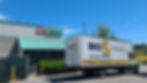 Big S Moving & Storage Truck in Front of the MOBOX Store