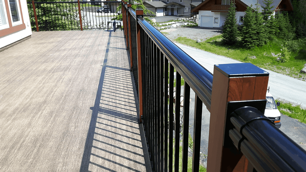 closeup of metal railings