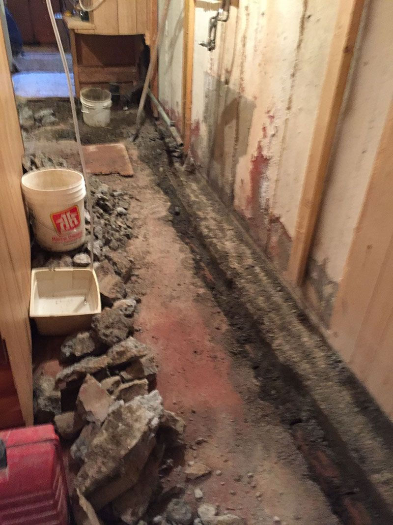 Basement trenching