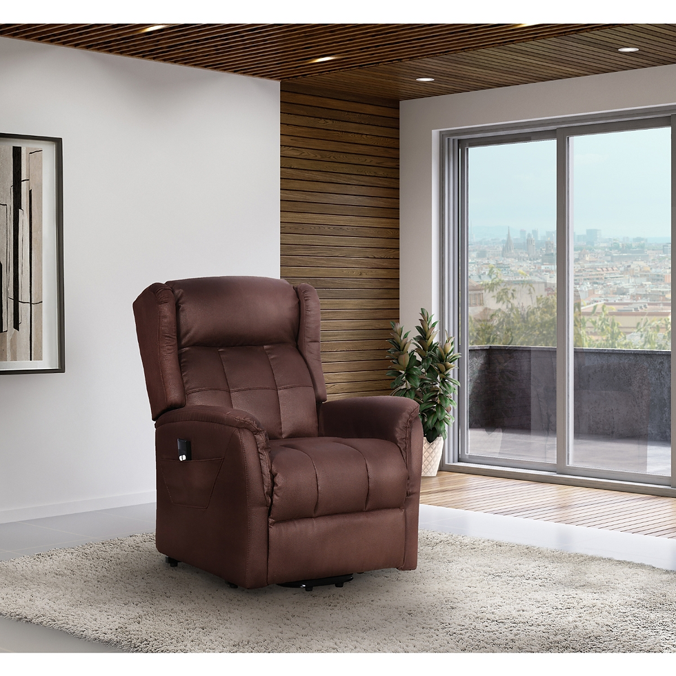 Thumbnail: Oscar Power Lift and Mobility Aid Chair Brown