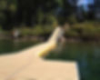 Precast walkway and deck laid over a waterbody