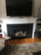 Black fireplace