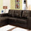 Thumbnail: Braxx Brown Reversible Sofa Chaise