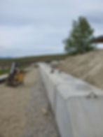 view of a long concrete structure