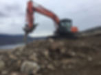 View of an excavator working at the project site