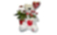 valentine's bear with flowers