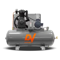 A side view of a small air compression system