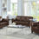 Thumbnail: Kent 3 Piece Brown Shelter Arms Living Room Set
