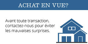 Achat en vue? - Avant toute transaction, contactez-nous pour éviter les mauvaises surprises. - Plus de détails