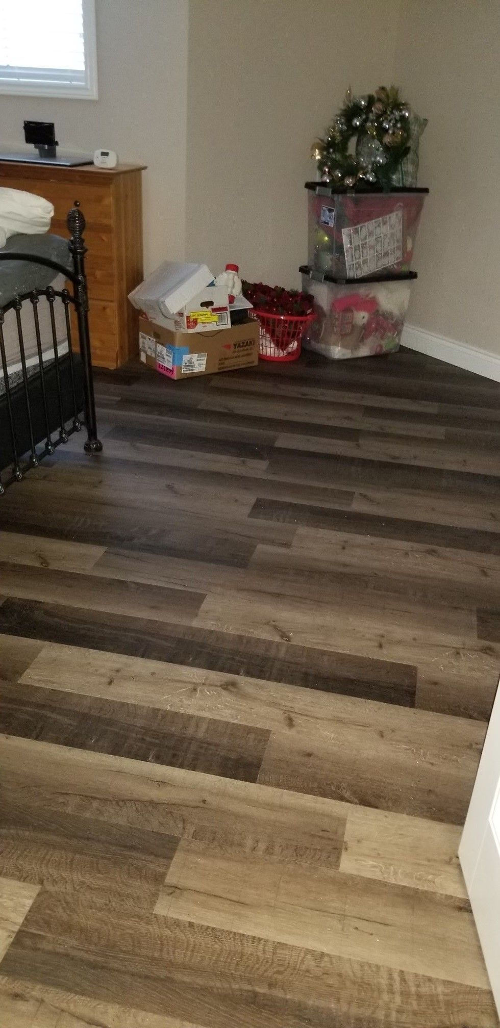 View of hardwood floor in a bedroom