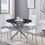 Thumbnail: Reba and Maria 5 Piece Dinette Set White Chairs and Black Marble Table