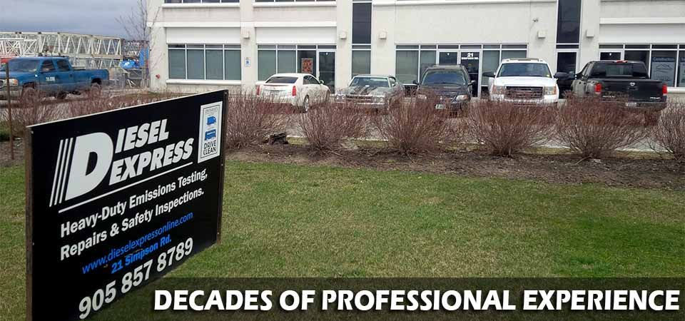 Decades of Professional Experience | front of Diesel Express