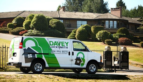 Davey Locksmith van outside house