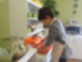 Kid working in kitchen