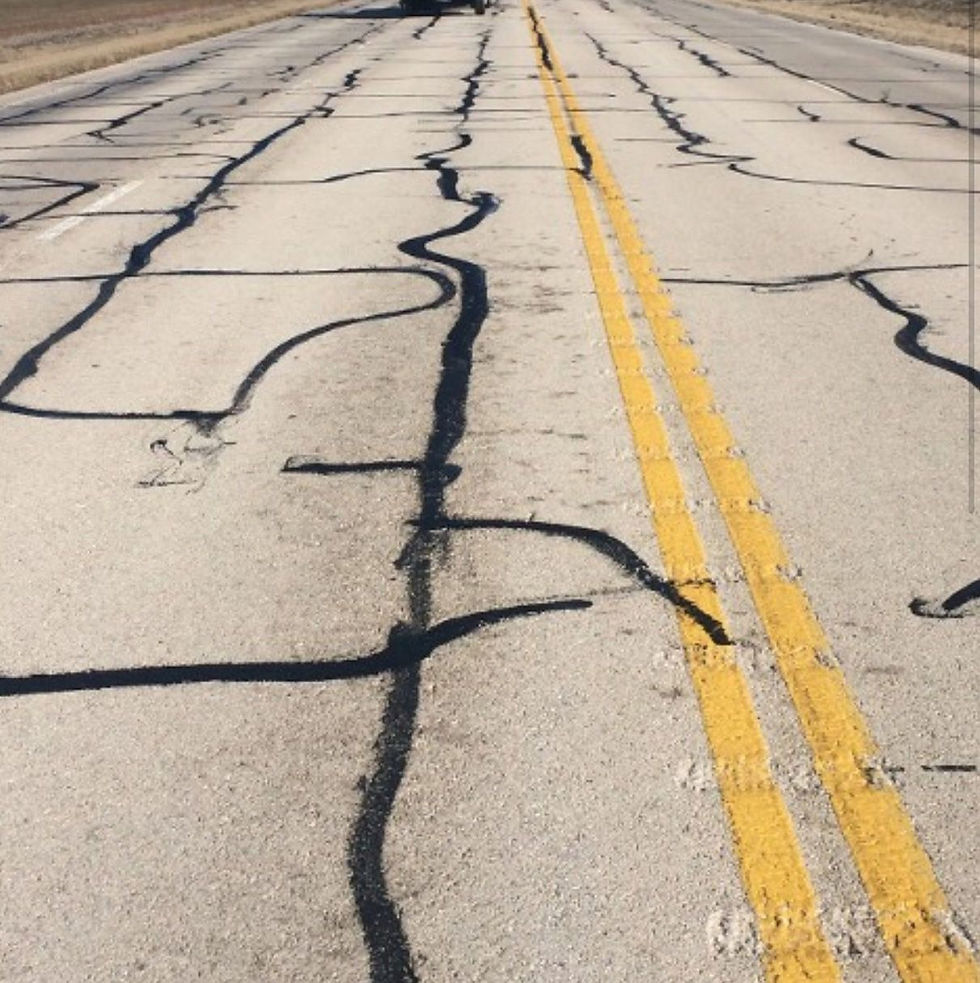 hot rubber crack filling