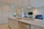 closeup of kitchen island after countertop installation