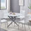 Thumbnail: Set of 4 Reba White Modern Chromed Chairs $109.99 per item