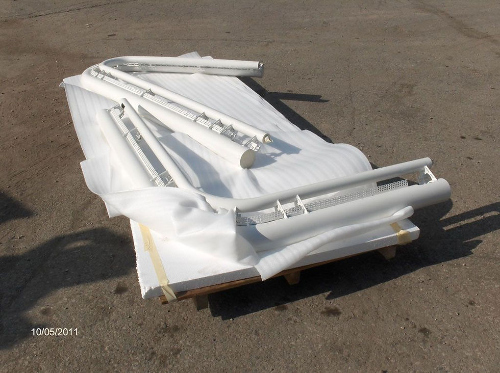 white plastic pipes