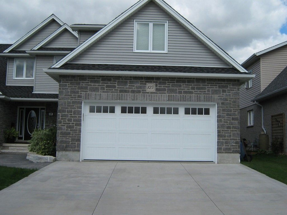 white garage door