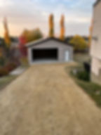 Garage with a pretty door