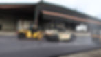 side view of asphalt road construction