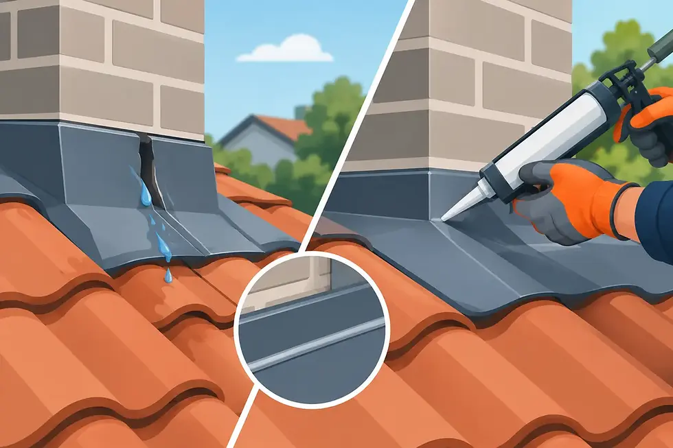 Comment colmater un solin de toiture qui fuit