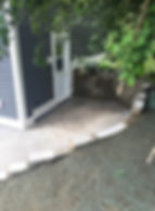 view of a walkway around the house entrance door