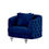 Thumbnail: Sasha Blue Living Room Set Velvet with Acrylic and Crystal
