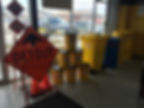 Spill response supplies in our warehouse in Whitehorse