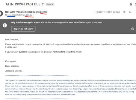 And the award for most poorly executed SCAM goes to...