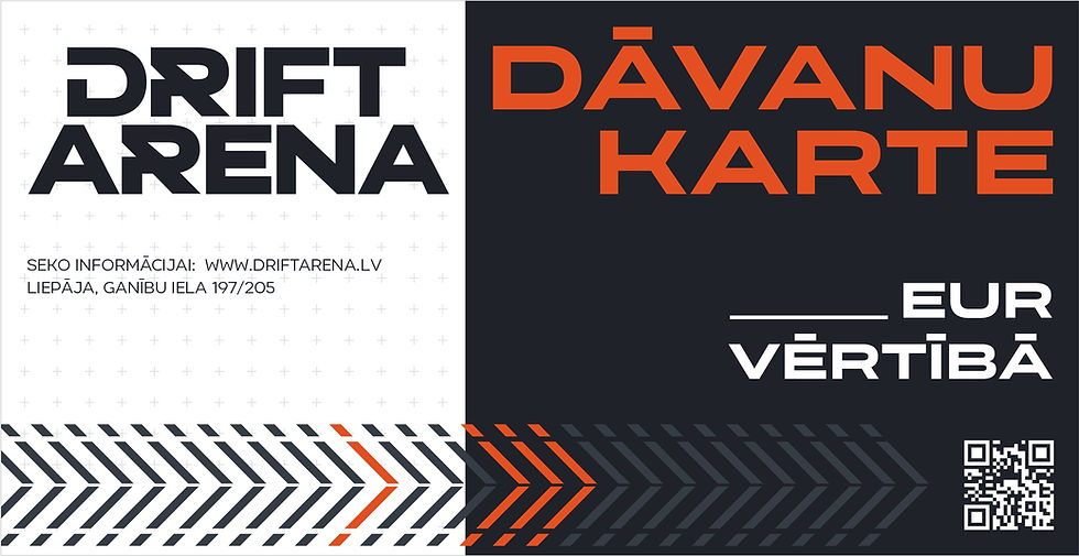 DRIFT ARENA DĀVANU KARTE
