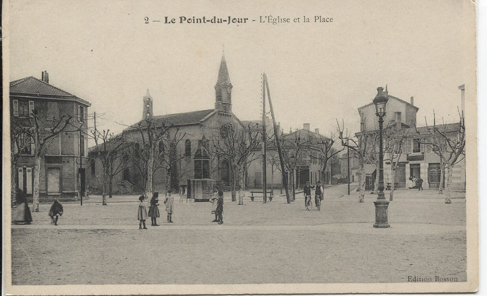 La place pendant l'hiver
