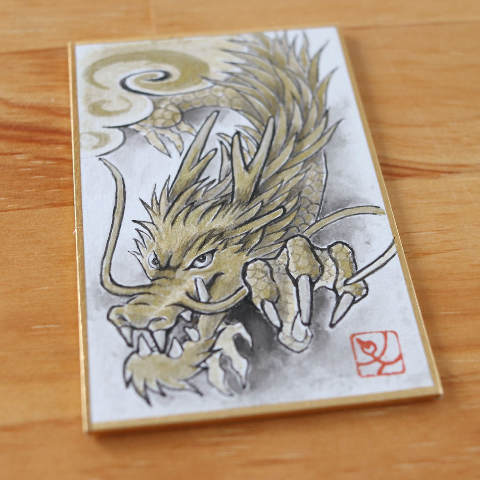 Thumbnail: Cloud Dragon【Shikishi Art – Card Size / Original Artwork】