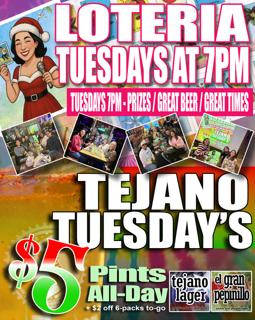 Loteria and Tejano Tuesday! at HopFusion Ale Works in Dallas, TX
