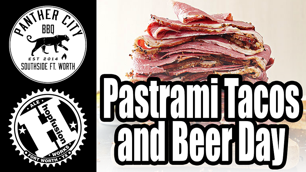 Pastrami Tacos and Beer