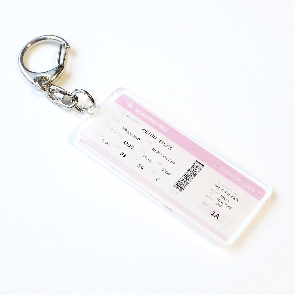 サムネイル： Boarding Pass | Customized Name Keychain