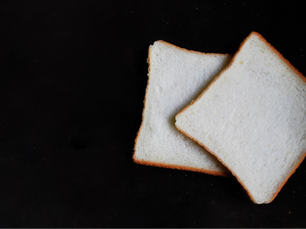 two slices of plain white bread.