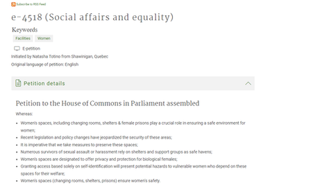 An Open Letter and Response to the Minister for Women and Gender Equality and Youth, Lisa Hepfner in Response to Petition e-4518