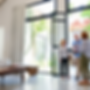 a couple negociating the purchase of a house