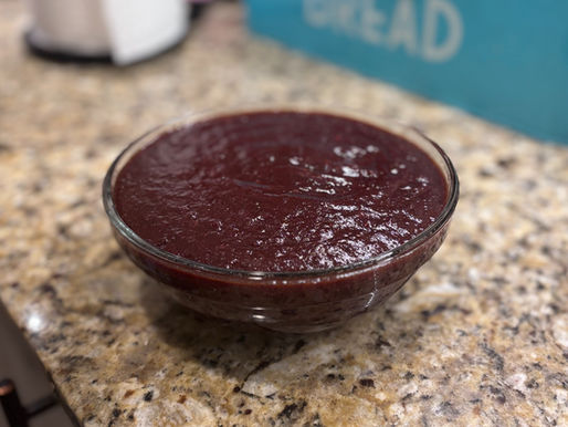     Ch-Ch-Cherry Bomb BBQ Sauce, close-up and yummy!